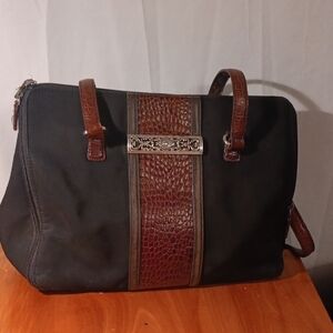 Brighton Vintage Elegant Black and Brown Bag